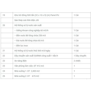 IV. Quy mô sản xuất